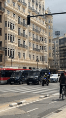 Ordinary morning street activity observed in central València intersection