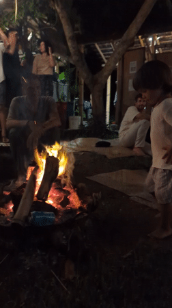 Evening campfires and live music in Bali villages