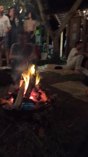 Evening campfires and live music in Bali villages