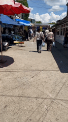 Morning market activity captured in Gyumri, Armenia
