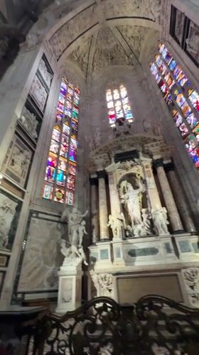 Morning around the Duomo and streets of central Milan