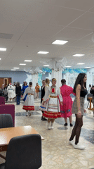 Traditional folk dance performance held in Izhevsk theater
