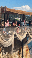 Summer afternoon beach life documented in Sutomore, Montenegro