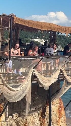 Summer afternoon beach life documented in Sutomore, Montenegro
