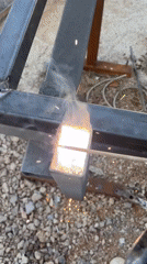 Outdoor welding work documented in Čanj, Montenegro