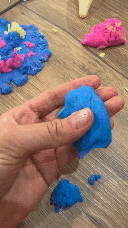 Kinetic sand play session captured in Malevo, Bulgaria