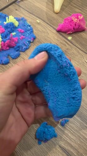 Kinetic sand play session captured in Malevo, Bulgaria