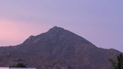 Colorful sunset observed in Perumbakkam with animal howling sounds
