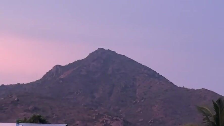 Colorful sunset observed in Perumbakkam with animal howling sounds