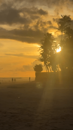 Sunset captured by witnesses on Sri Lankan beaches