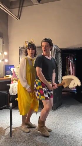 Couple dancing in dressing room observed in Tashkent