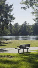 Lakeside park in Tacoma on a sunny afternoon