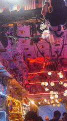 Evening scenes captured at Marrakesh mosque and market