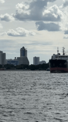 Cargo traffic on Bangkok's Chao Phraya River