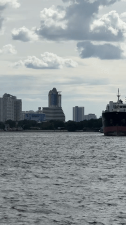 Cargo traffic on Bangkok's Chao Phraya River