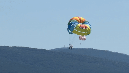 Parasailing and beach relaxation off the Nesebar coast