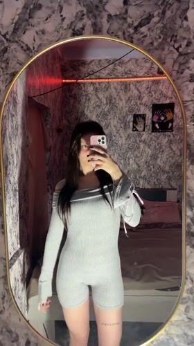 Woman takes mirror selfie in Blizhnii Khutor, Moldova