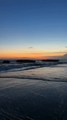 Morning beach scenes captured in North Kuta, Indonesia