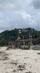 Beach cleanup underway on Koh Phangan's debris-strewn shoreline