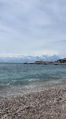 Morning coastal scenes captured on Budva beach, Montenegro