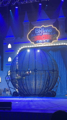 Globe of death, fire, ice, and penguins at Makassar circus show