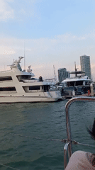 Twilight boat footage captures serene Na Chom Thian coastline