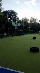 Soccer practice and park life at a Sumy sports complex
