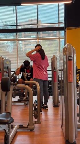Gym workout session recorded in Vitacura, Chile