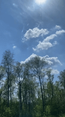 Clear blue sky with clouds observed in Liubilki, Russia