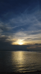 Sunset captured over water in Nathon, Thailand