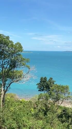Morning coastal views recorded from Baan Thong Krut, Thailand