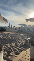 Golden hour captured at Cannes beach club Friday evening