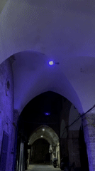 Nighttime alleyway footage captured in Tel Aviv-Yafo