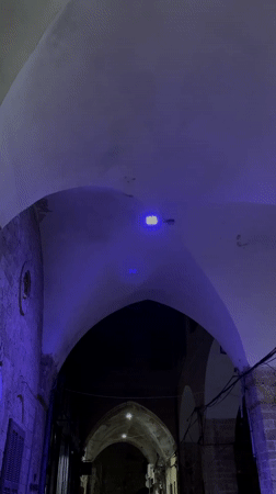 Nighttime alleyway footage captured in Tel Aviv-Yafo