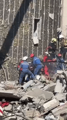 Emergency rescue operations underway in damaged Kyiv residential building