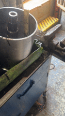 Morning industrial operations documented at busy Poti port facility