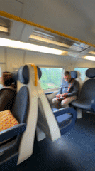 Milan train carries passengers during morning commute