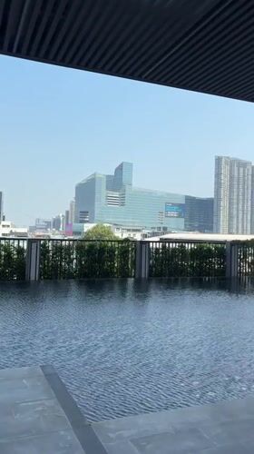 Morning cityscape view captured from elevated Bangkok location