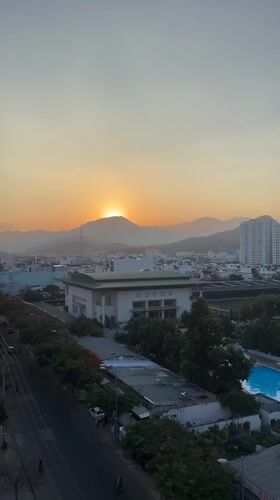 Drone captures sunset time-lapse over Nha Trang recreational facilities