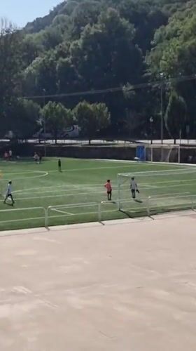 Youth soccer and swimming at a Sant Joan les Fonts sports complex
