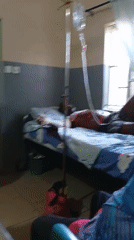Patient with skin injuries receives hospital treatment