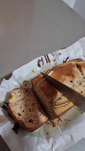 Home baker prepares banana bread in Ramat Gan