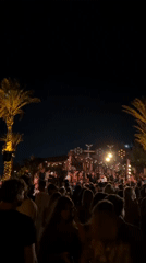 Nighttime beach club event draws a big crowd in Psarou
