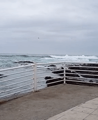 Rough seas, overcast skies documented along Iquique coastline
