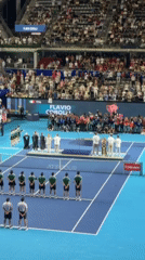 Tennis tournament held in Acapulco with ceremony and interviews