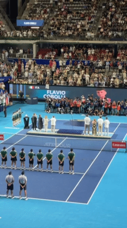 Tennis tournament held in Acapulco with ceremony and interviews