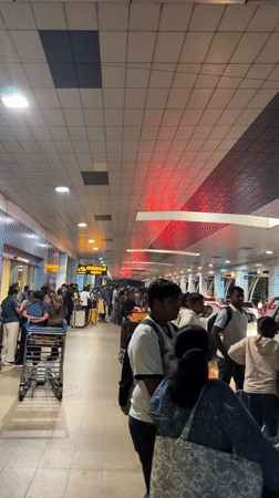 Busy evening scenes documented at Sri Lanka's main airport