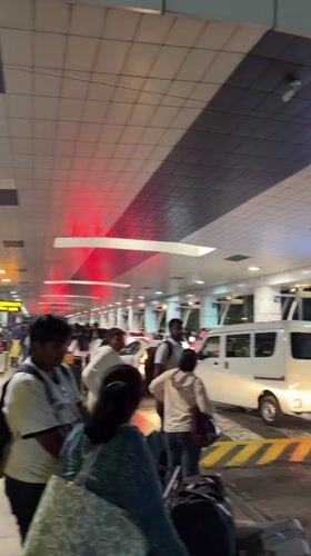 Busy evening scenes documented at Sri Lanka's main airport