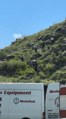 Film crew spotted with equipment vans in Armenian countryside