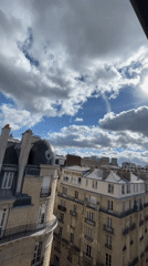 Rooftop photography session over Paris, Haussmannian skyline